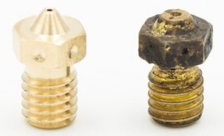 New (left) vs worn out (right) nozzle